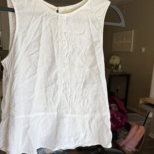 Cloth & Stone White Sleeveless Tank Top